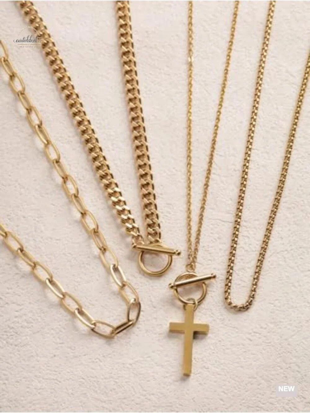 Gold-Tone Layered Cross Choker Necklace Gothic Punk Grunge Emo